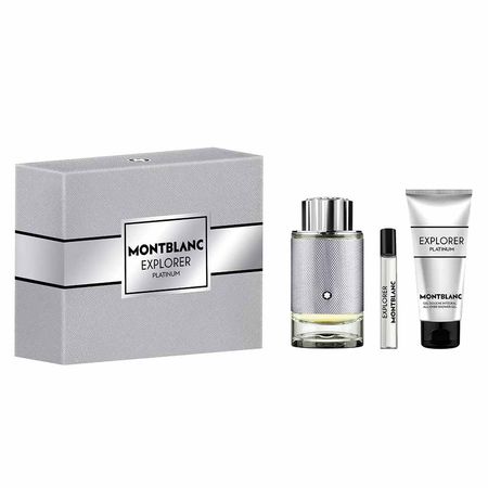 Coffret Montblanc Explorer Platinum Kit Perfume Masculino EDP + Gel de banho + Travel Size... Coffret Montblanc Explorer Platinum Kit Perfume Masculino EDP + Gel de banho + Travel Size...